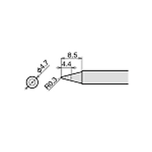 RX−80HRT−BM 溝付替こて先