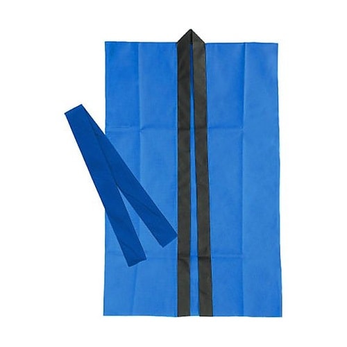 1168 ロングハッピ不織布 青S