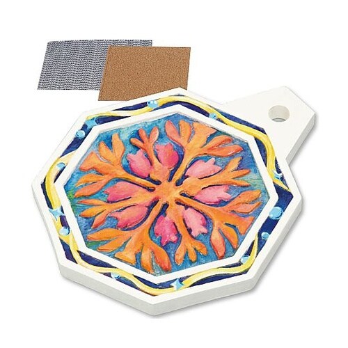 13523 木彫八角なべしき