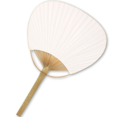 38094 うちわ白(竹製)