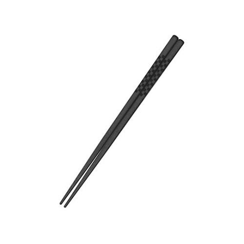 1120720 市松柄 四角箸 黒