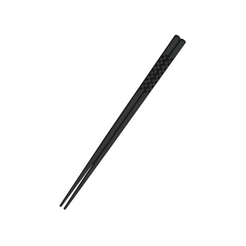 1120730 市松柄 四角箸 黒