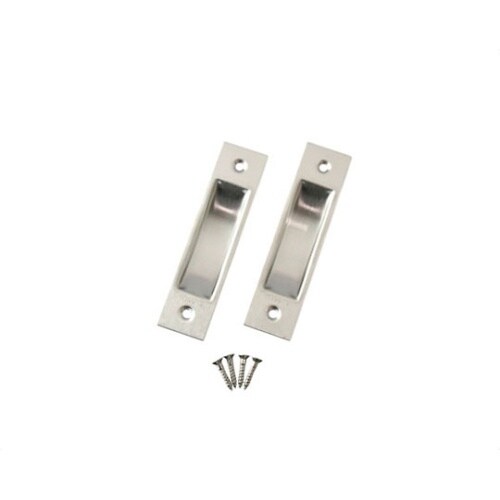 ステンレス舟底引手 75mm 表木ネジ止