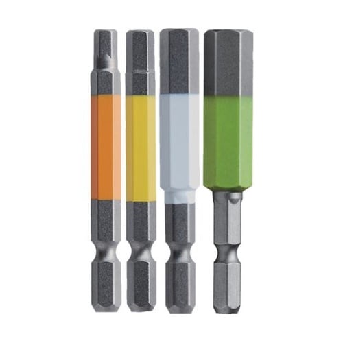 六角レンチカラービット 4本組 全長65