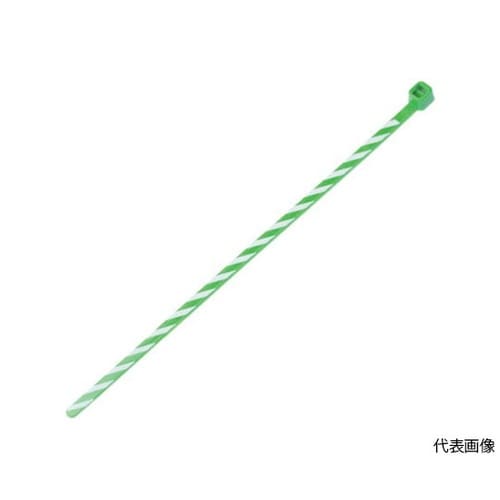 ストライプナイロン結束バンド 緑/白 (