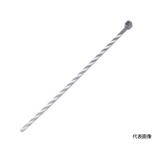 ストライプナイロン結束バンド グレー/白