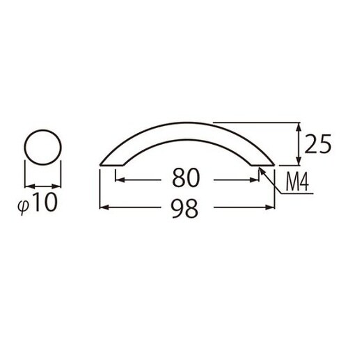 HB−69 アーチハンドル中ホワイト