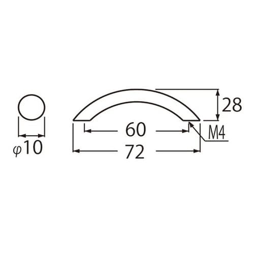 HB−69 アーチハンドル小ホワイト