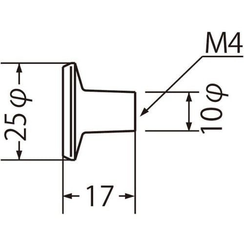 KZ−8 円月ツマミ小クローム