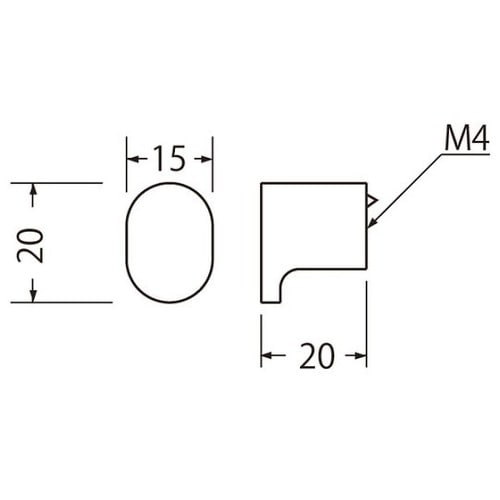 小 判ツマミ 黒 KZ−20