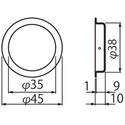 MB−8 アクティ丸戸引手45径クローム