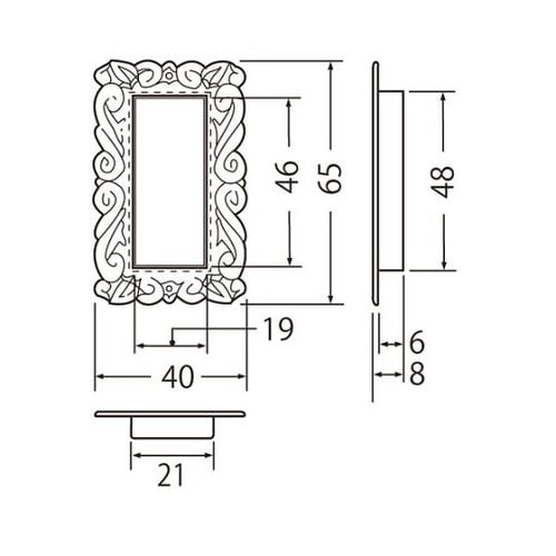 MZ−3 唐草戸引手中GB