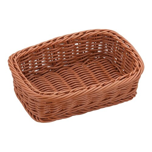 WBS7904 樹脂バスケット 角型 茶
