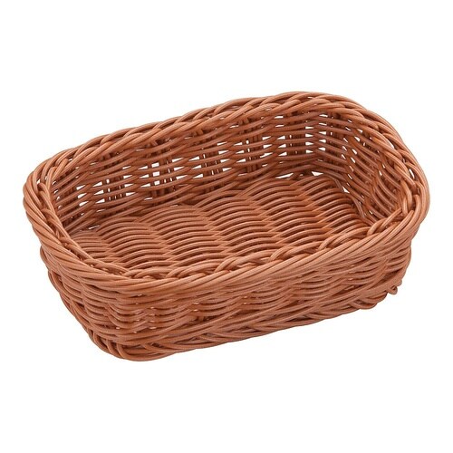 WBS7905 樹脂バスケット 角型 茶