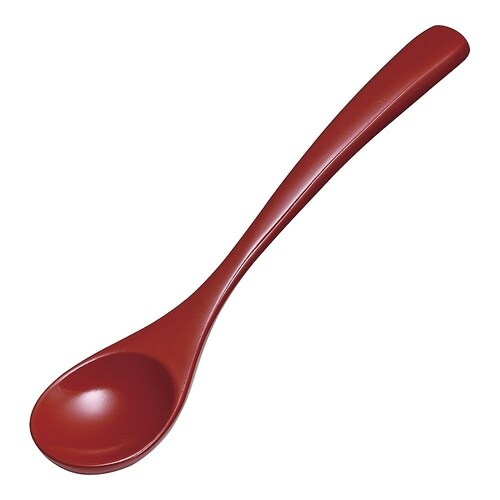 OHV043E 本漆朝粥スプーン 朱