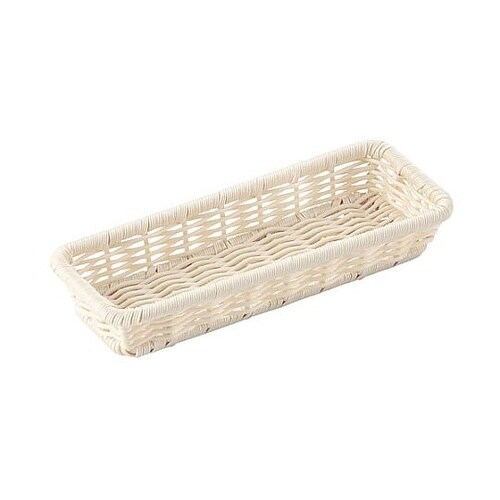 PKTC601 樹脂バスケット角長細 白