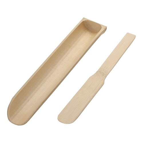 QTM01 青竹ツミレ皿(ヘラ付)