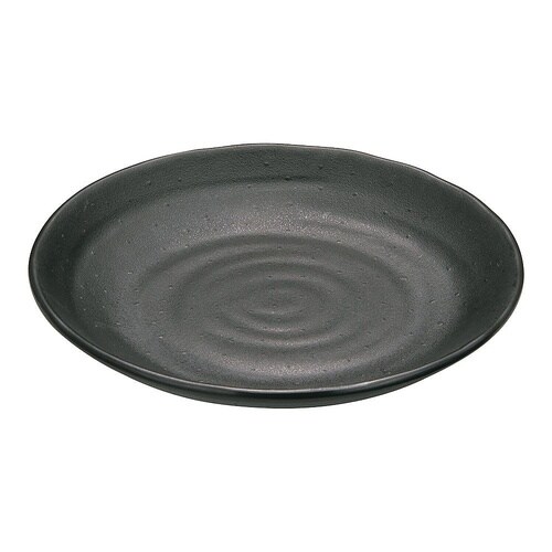 M11−128 メラミンウェア 黒 丸皿