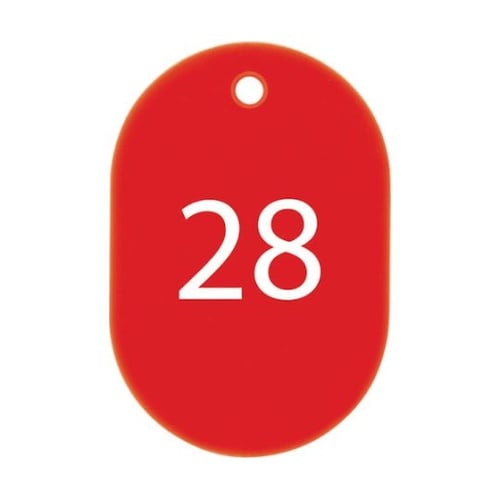 番号札 小 番号入り26ー50 赤 (2