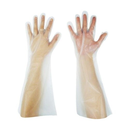 緊急災害対策用手袋ロング五本絞りS 半透