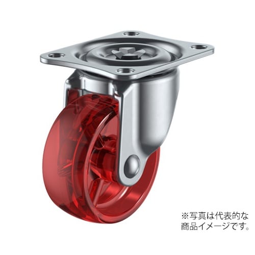 G−50PC−R 50mmポリカ車輪 赤