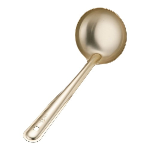 アルマイトお玉 穴無(カギ無)ゴールド