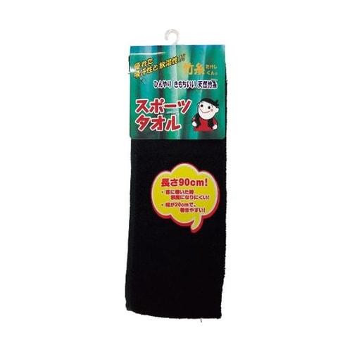 竹糸くんスポーツタオル 黒 NO.TK1