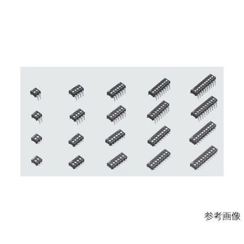 スライドスイッチ DIP型 4極 フラッ
