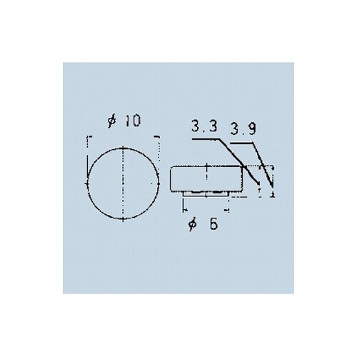 押しボタンスイッチ10Φボタン グレー