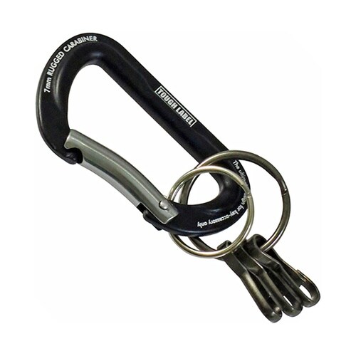 VEX−142カラビナキーホルダ黒チタン