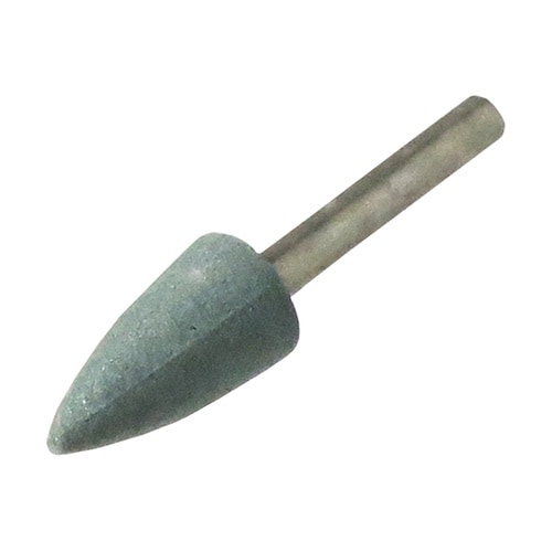 GC16S 軸付砥石 緑 トンガリ型