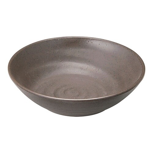 M11−568 メラミンウェア茶丸深皿小