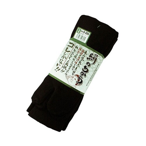 絹のちから ブラック 3足組 タビ型靴下