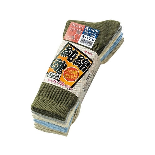 純綿魂 先丸 カラー 1組(5足入) S