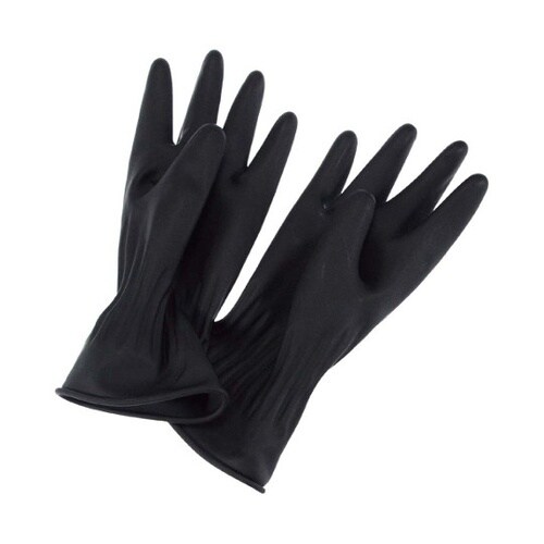 7106400アトム天然ゴム手袋ゴム黒M