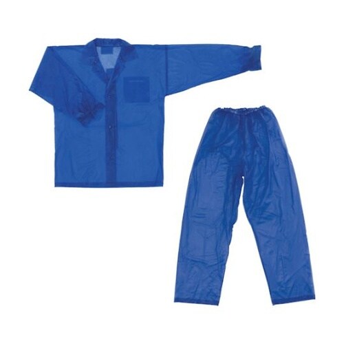 1500B−3L ビニールクリア合羽 青