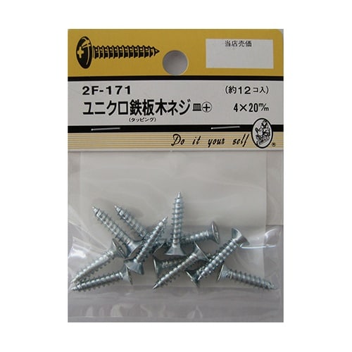 2F171 ユニクロ鉄板木ネジ 12個入