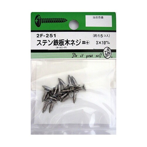 2F251 ステン鉄板木ネジ 15個入