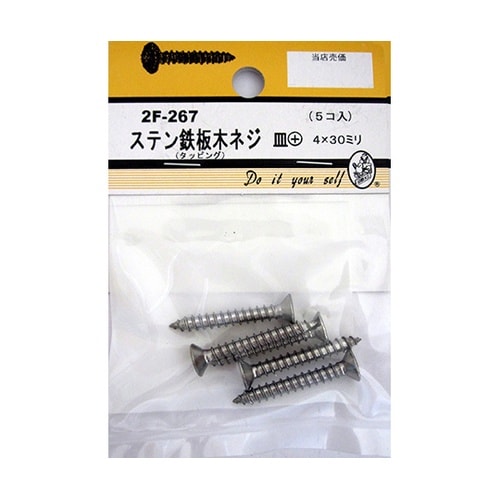 2F267 ステン鉄板木ネジ 5個入