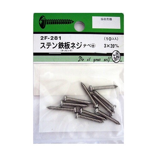 2F281 ステン鉄板木ネジ 10個入