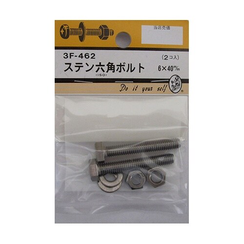 3F462 ステン六角ボルト 2個入