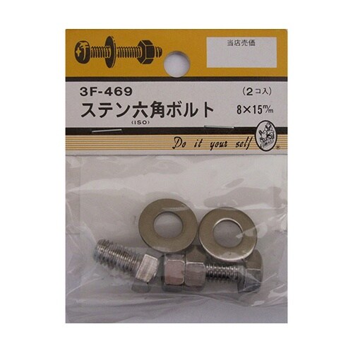 3F469 ステン六角ボルト 2個入