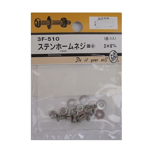 3F510 ステンホームネジ 6個入