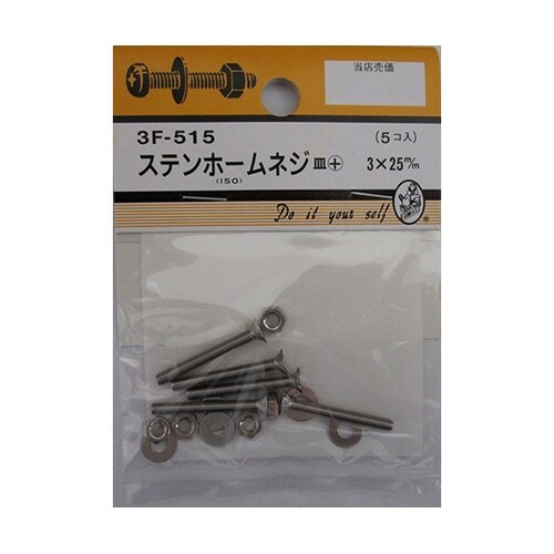 3F515 ステンホームネジ 5個入