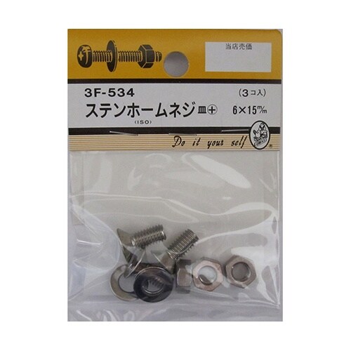 3F534 ステンホームネジ 3個入