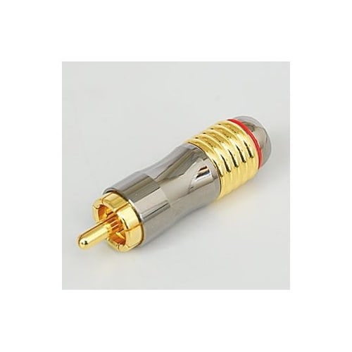 RCAプラグ 赤 8φ線 金メッキ