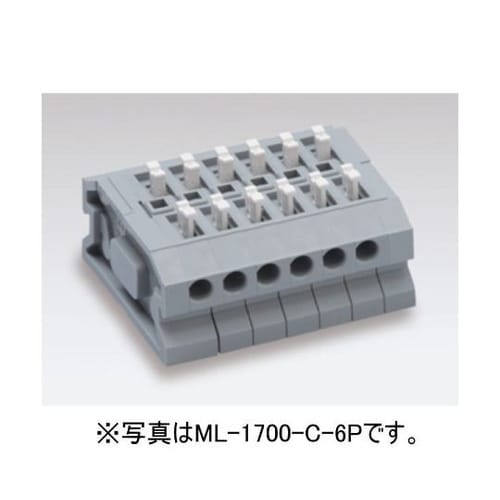 スクリューレス端子台 中継型(1極2線式