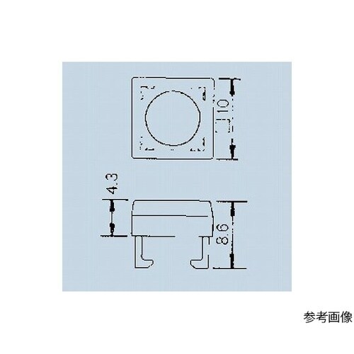 押しボタンスイッチ取付枠 グレー