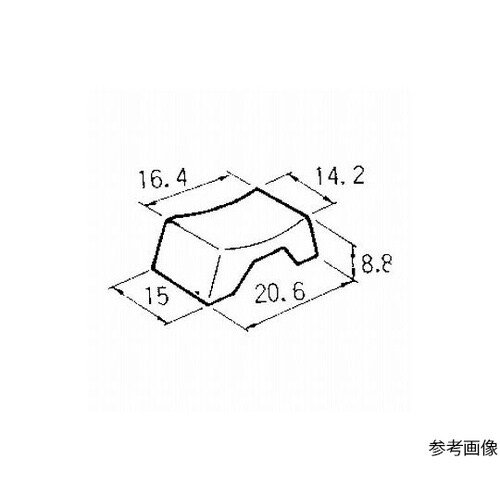 小形ロッカースイッチボタン グレー