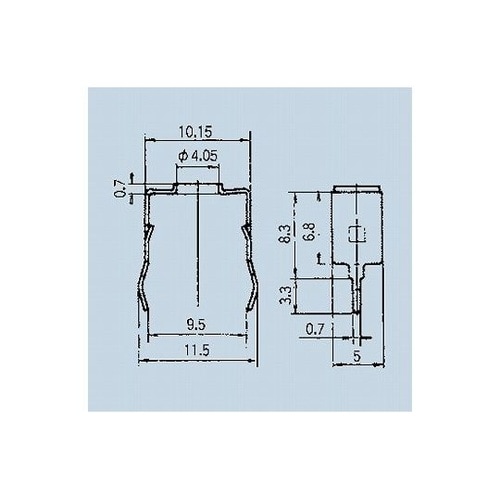 トグルスイッチ単極用ブラケット